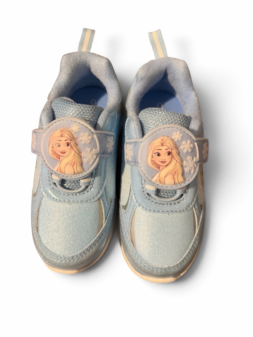 Light-Up Blue Kids Sneakers with Frozen Character Detail - Picture 5 of 9